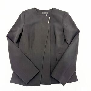 Donna Karan NY Black Blazer Gold Pin Detail Fully Lined Size 4